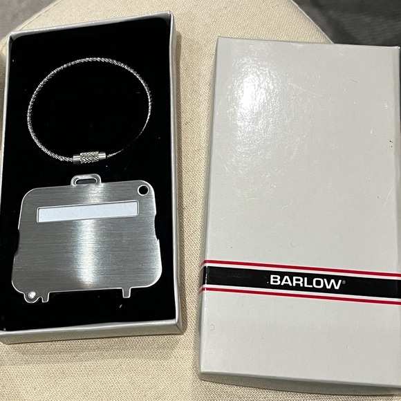 Metal Luggage Tag Stainless Steel Wire Suit Case Travel Bag ID Brushed Silver xo - Picture 1 of 7